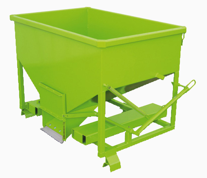 TOLVA CON GUILLOTINA FG 500 LITROS REF FGP05121 SOBRE RUEDAS