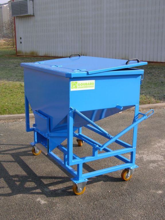 TOLVA CON GUILLOTINA FG 500 LITROS REF FGP05121 SOBRE RUEDAS - Imagen 4