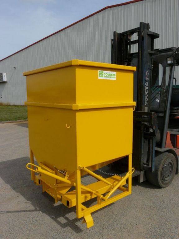 TOLVA CON GUILLOTINA FG 500 LITROS REF FGP05121 SOBRE RUEDAS - Imagen 5